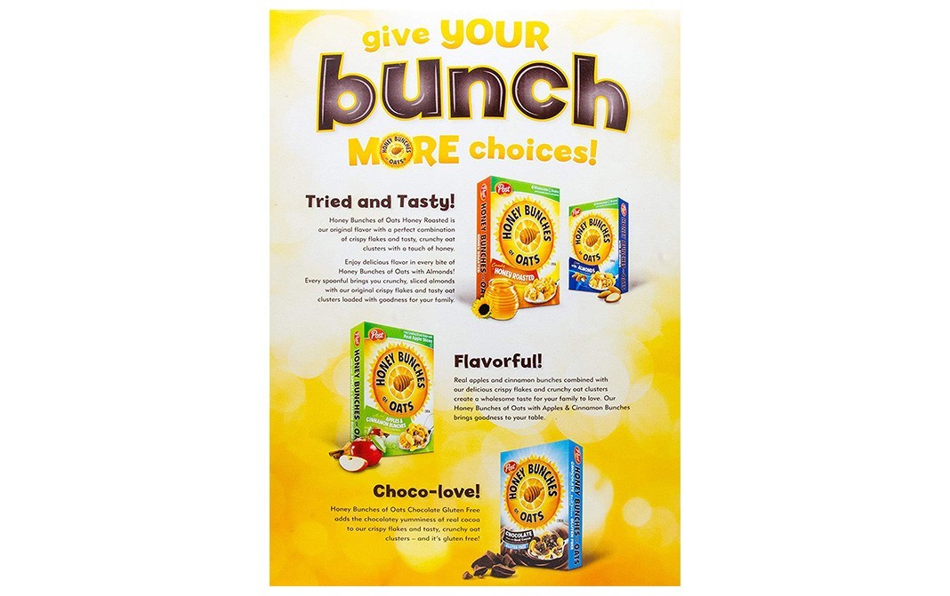 Post Honey Bunches Of Oats Cereal (With Real Tasty Strawberries)   Box  368 grams